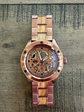 Original Grain Whiskey Espresso Rugged Automatic 44mm Brand New Never Worn